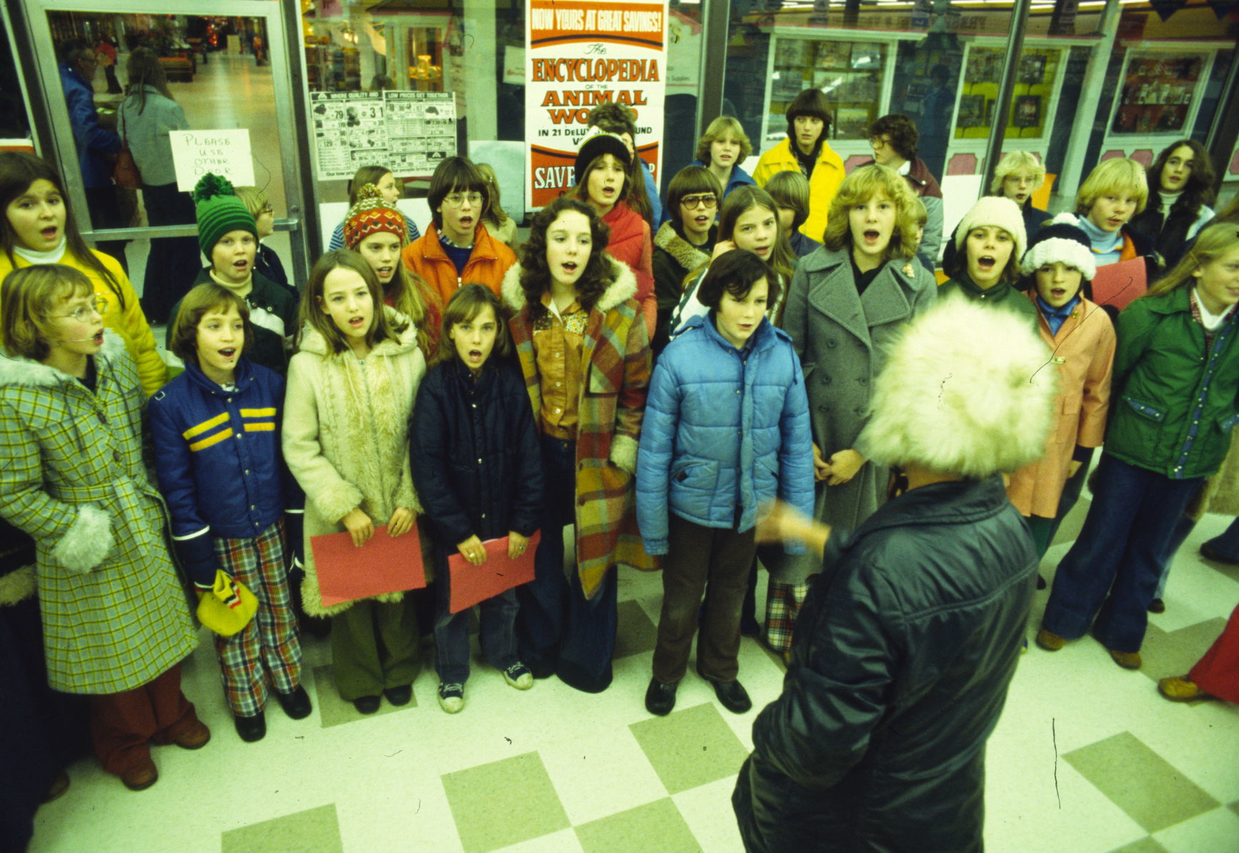 Carolers at West Park Plaza, December 15, 1977